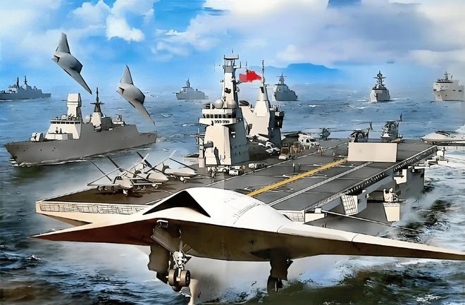 甲板标记藏玄机！076海试爆大料隐形无人机蜂巢浮出水面